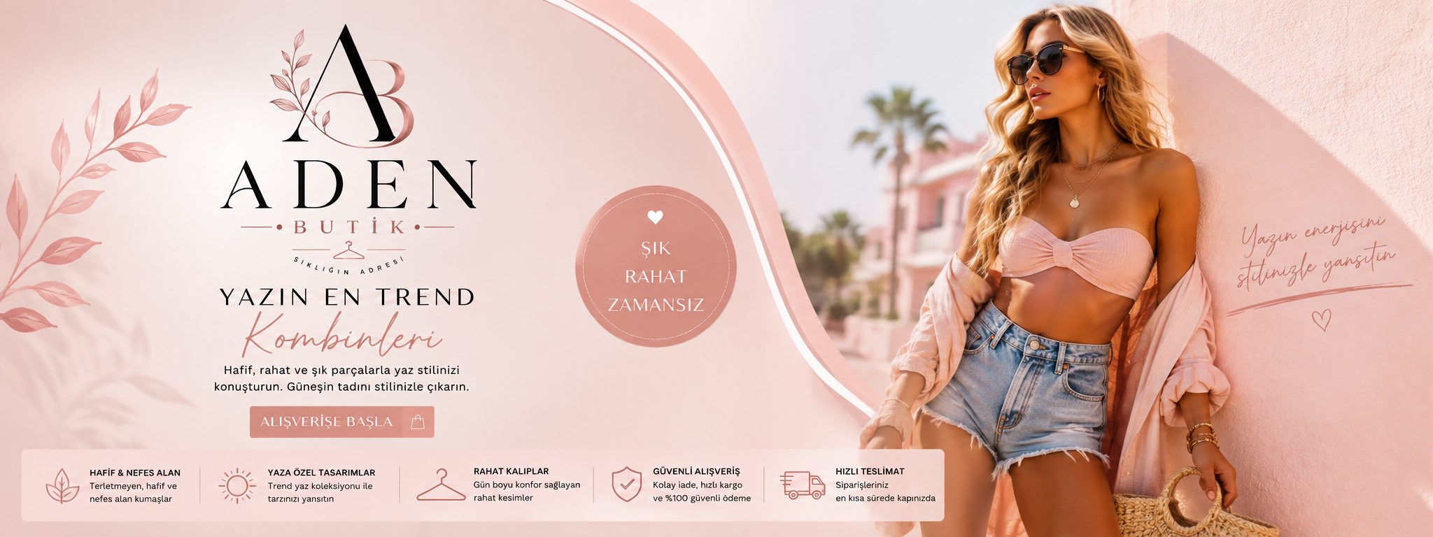 Aden Butik · yazın en trend kombinleri — hafif, rahat ve şık parçalar