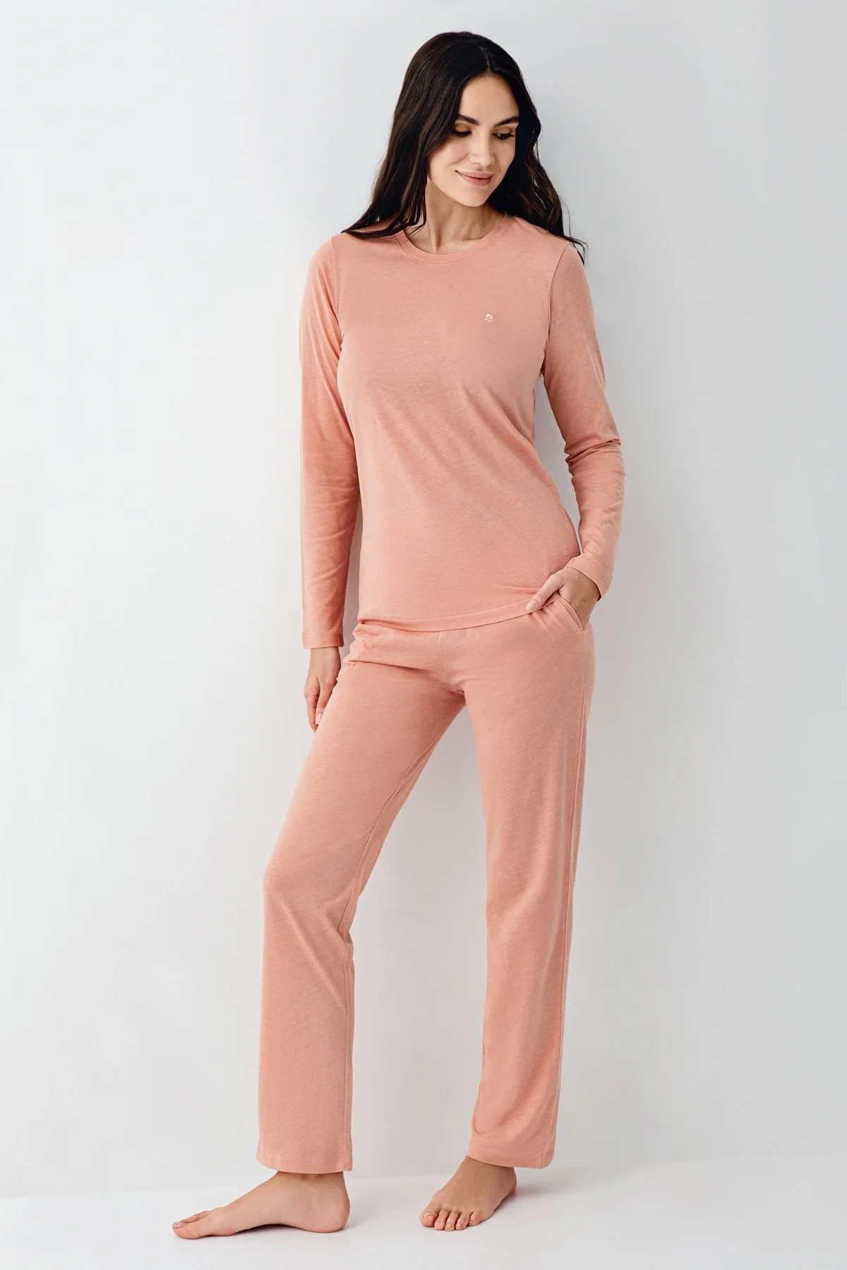 Pierre Cardin 9063-S Kadın Uzun Kol Pijama Takım görsel 2