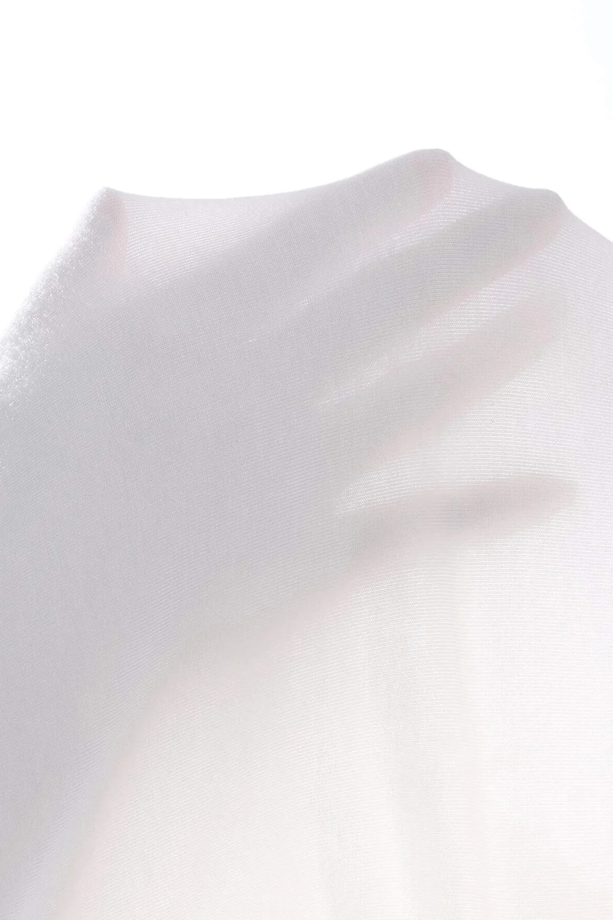 Kadın Beyaz Tek Omuz Cut Out Detaylı Crop Top Bluz görsel 6