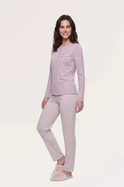 Pjs 30149 Kadın Uzun Kol Pijama Takımı görsel 3