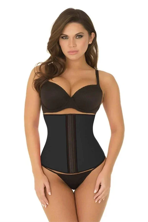 Siyah MI 9161 Terletici Agraflı Bel Korse