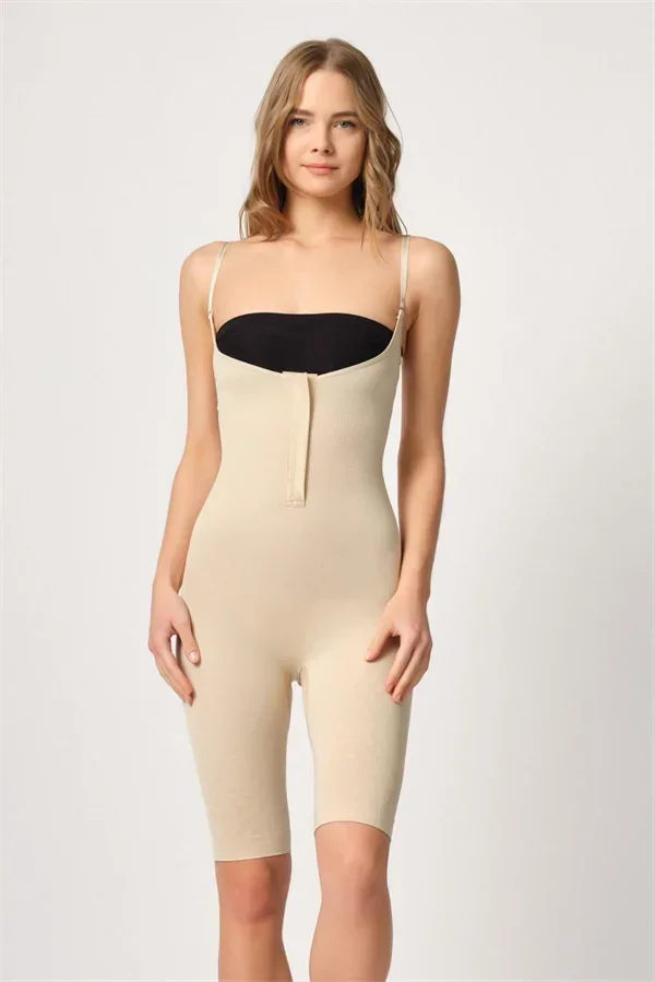 Ten MI 2093 Ön Agraflı Göğsü Açık Paçalı Boy Korse