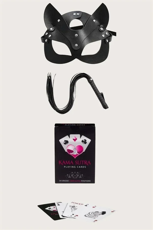 Görselli Oyun Kartı Kama Sutra Maske Set