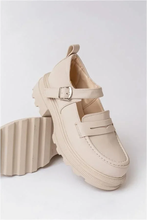 Kadın Loafer Ayakkabı Ayakkabı Tempo Tabanlı Süet Yüksek Casual görsel 4