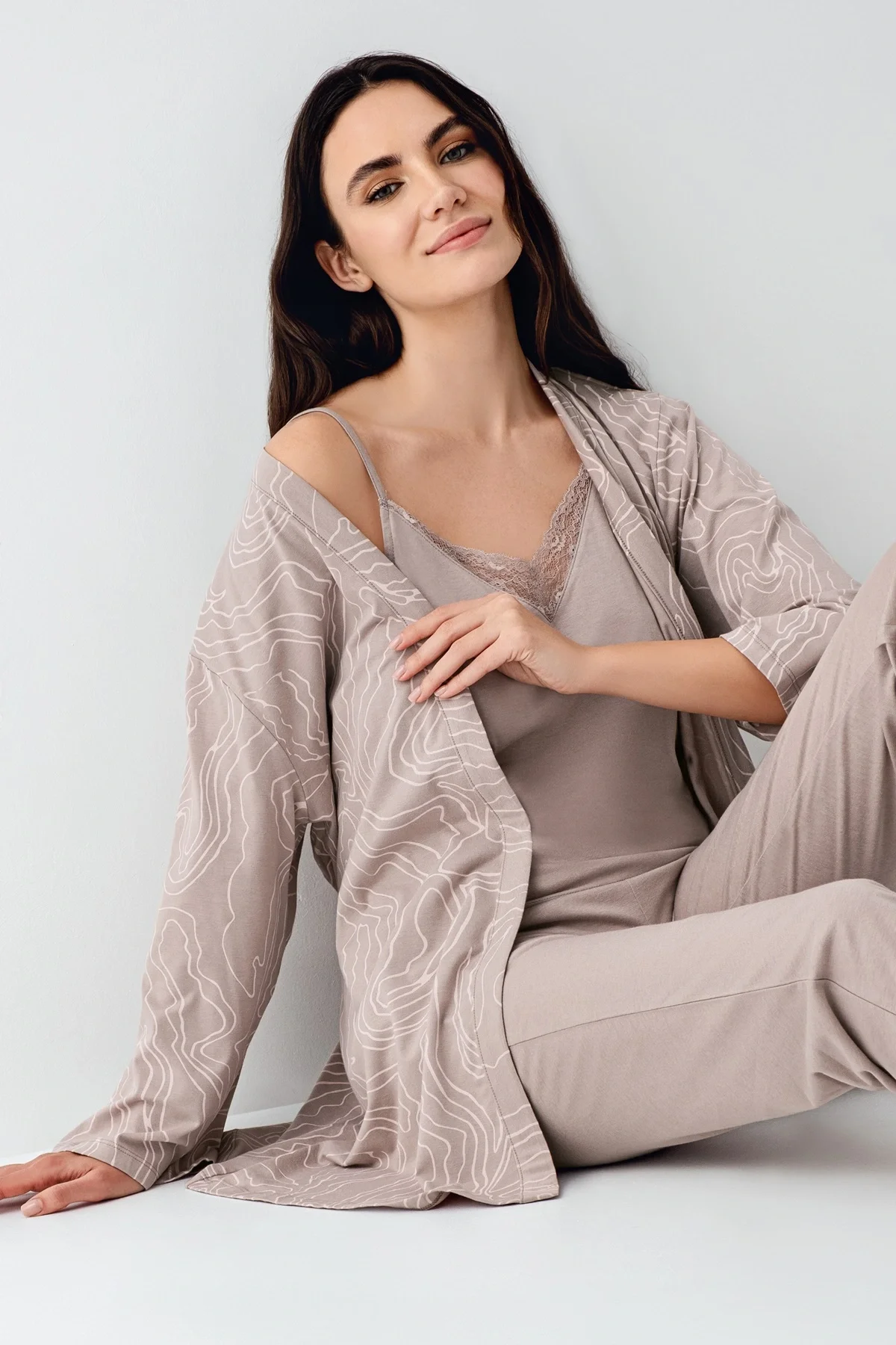 Pierre Cardin 9099-S 3'lü Pijama Takımı