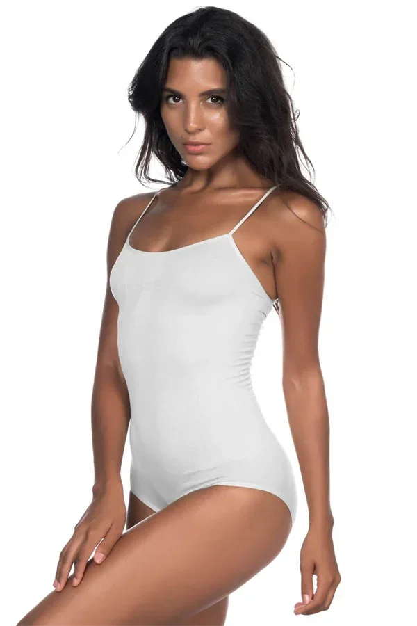 Beyaz MI 1923 Soft İp Askılı Çıtçıtlı Body görsel 2