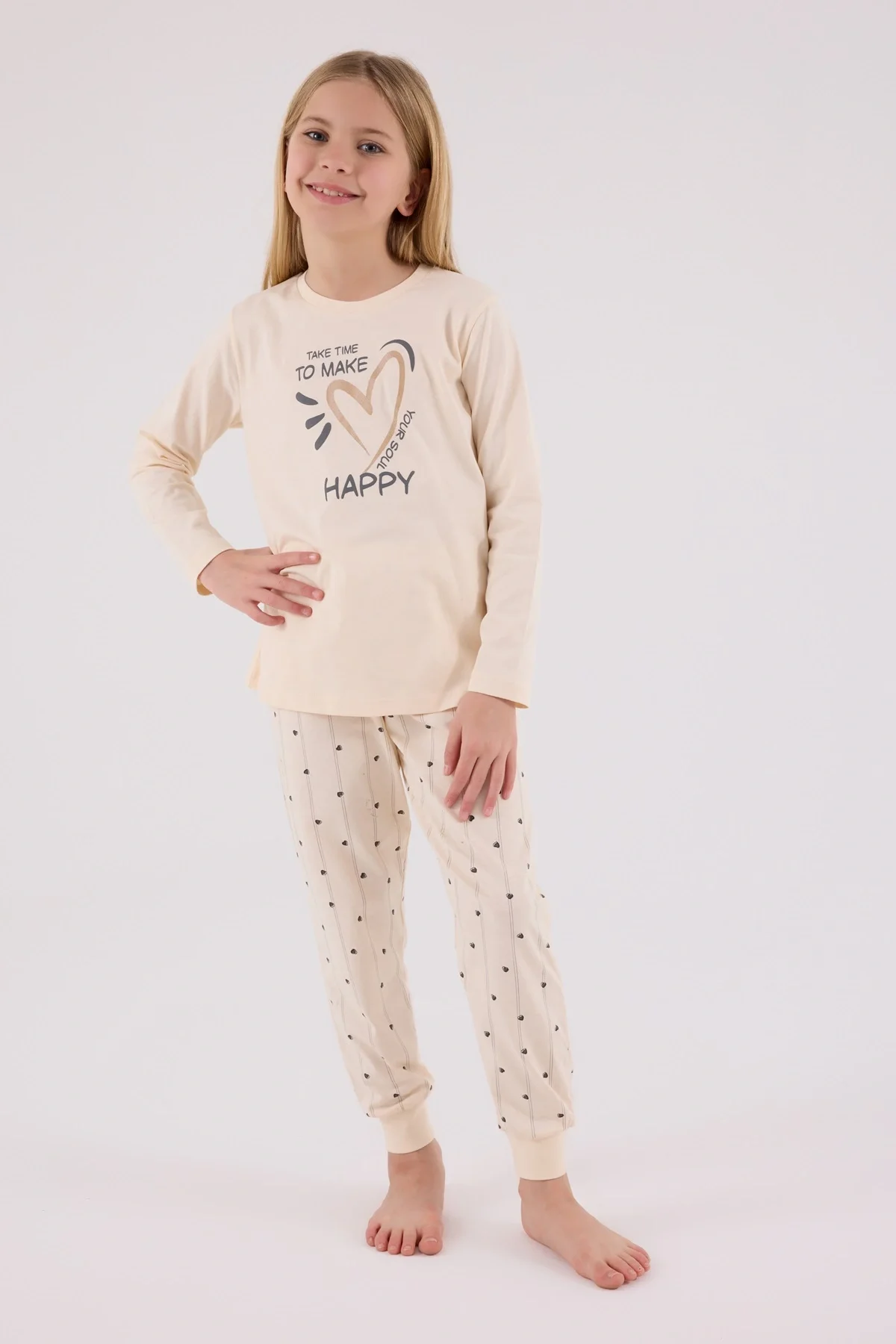 Arnetta 3434-2 Kız Çocuk Uzun Kol Pijama Takım görsel 3