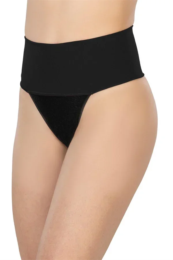 Siyah MI 2048 Seamless Çift Renk String Korse