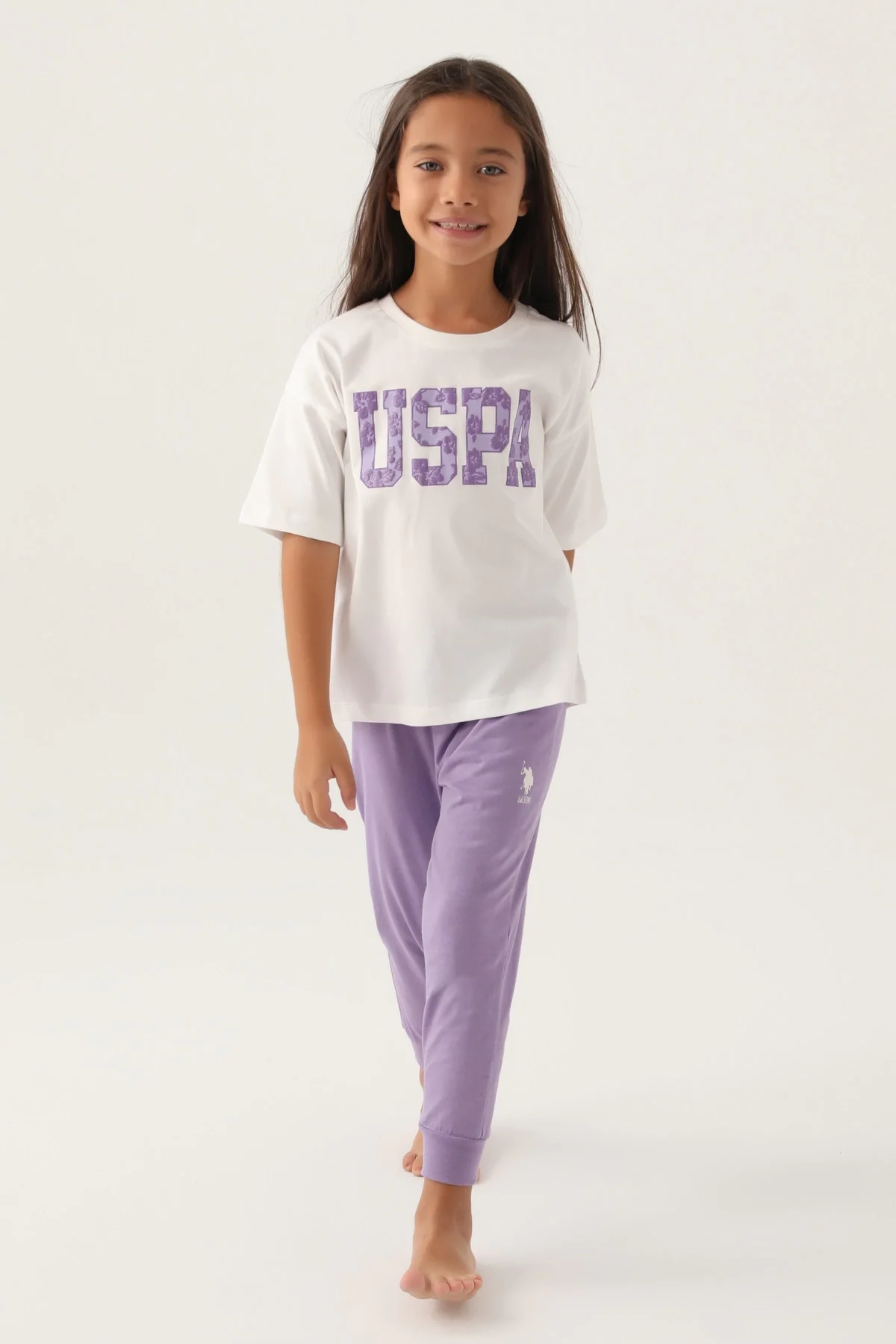 US Polo 1818-G Kız Çocuk Pijama Takım