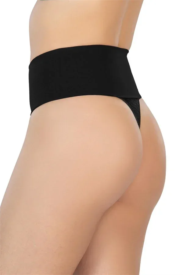 Siyah MI 2048 Seamless Çift Renk String Korse görsel 2