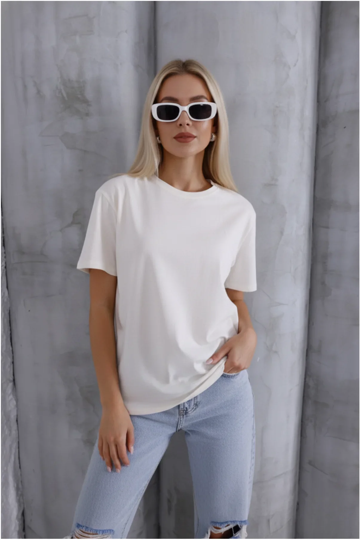 Kadın Ayarlanabilir Boy İp Detaylı T-Shirt