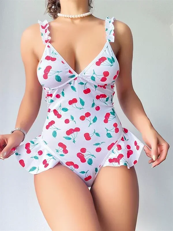 Vişne Desenli Body görsel 2