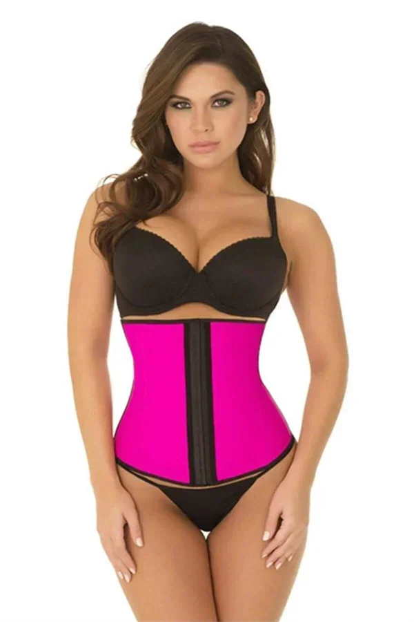 Pembe MI 9161 Terletici Agraflı Bel Korse