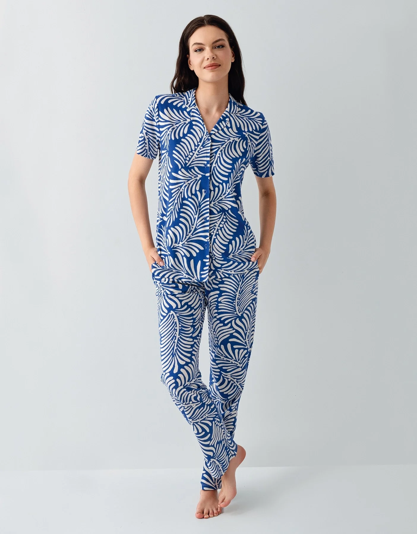 Arnetta 3607-S Kadın Gömlek Pijama Takım görsel 2