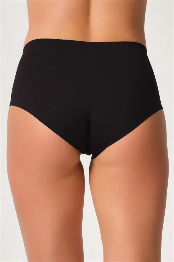 Siyah MI 2702 Lazer Kesim Toparlayıcı Mama Slip Korse görsel 2