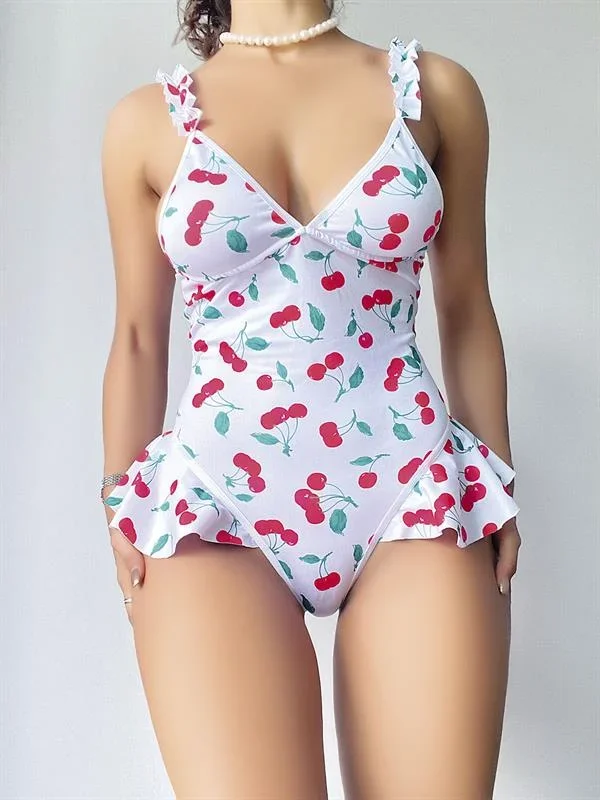 Vişne Desenli Body görsel 6