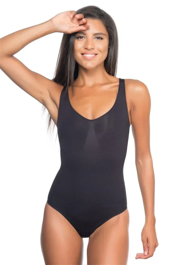 Siyah Kalın Askılı Body Korse