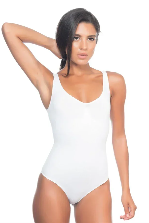 Beyaz Kalın Askılı Body Korse görsel 2