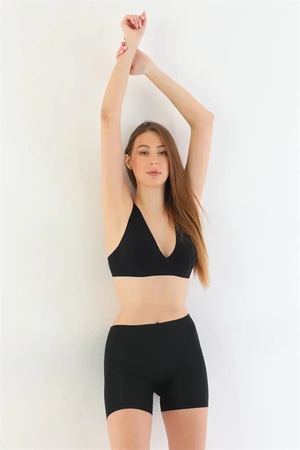 Siyah MI 2703 Lazer Kesim İz Yapmaz Hayalet Boxer görsel 6