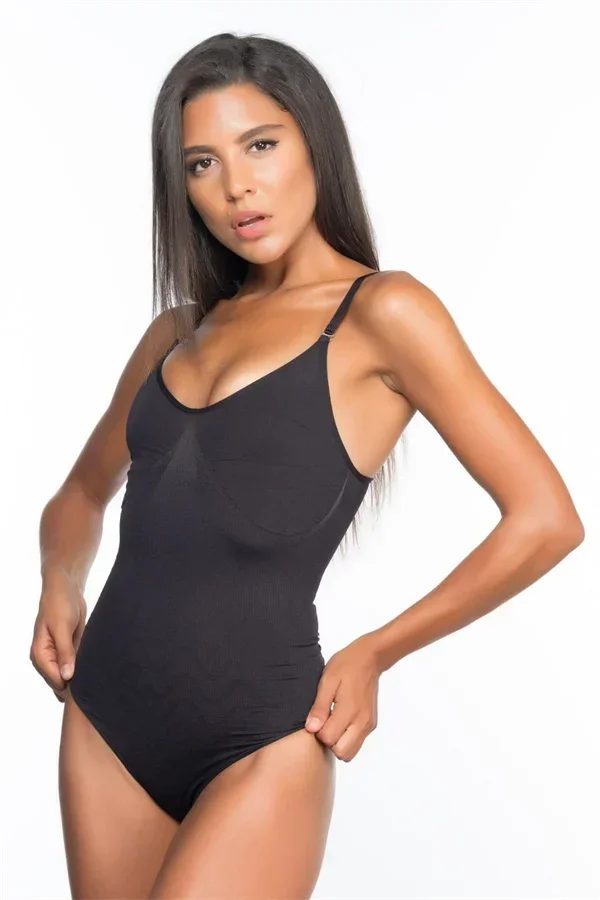 Siyah Desenli Body Korse görsel 2