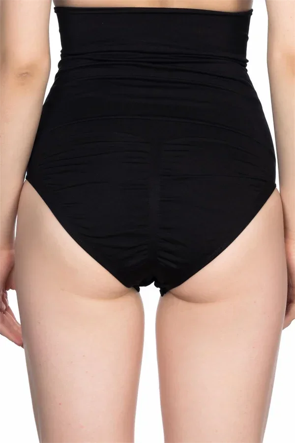 Siyah Double Yüksek Bel Çıtçıtlı Slip Korse görsel 3