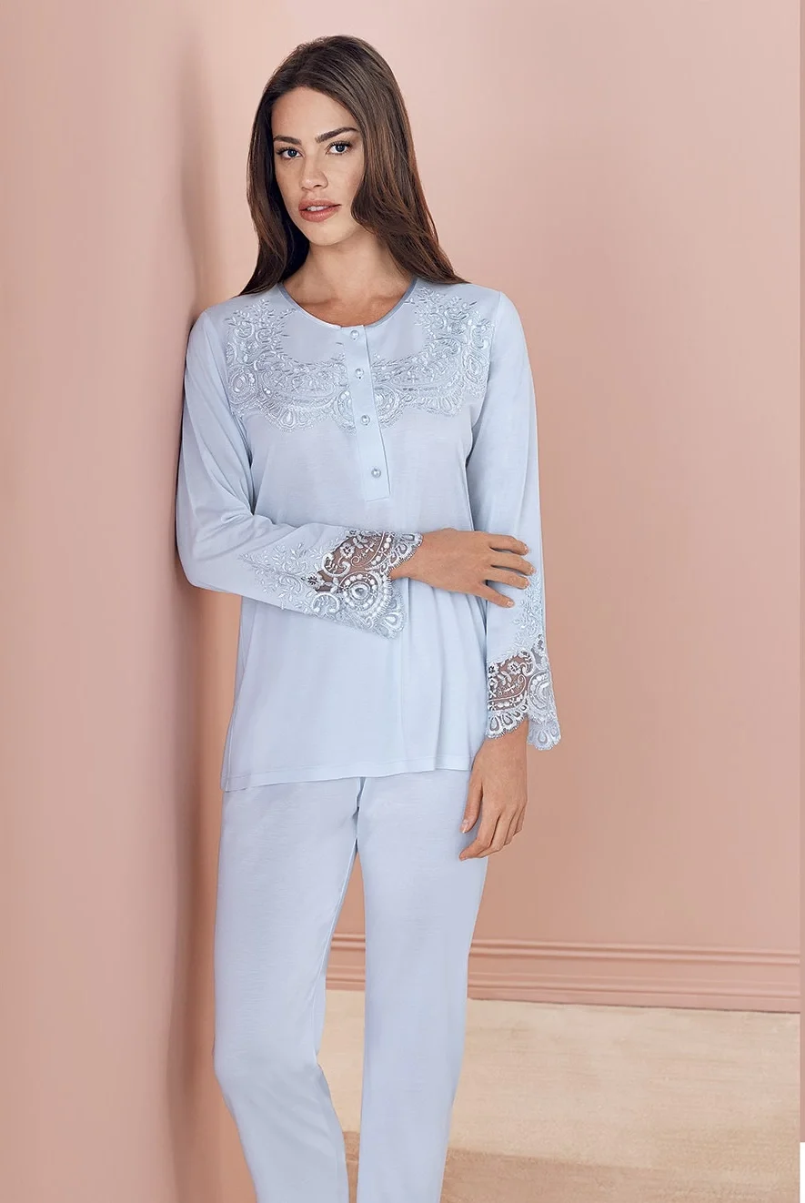 Espuar 757 Penye 3'lü Sabahlık Pijama Takımı görsel 2