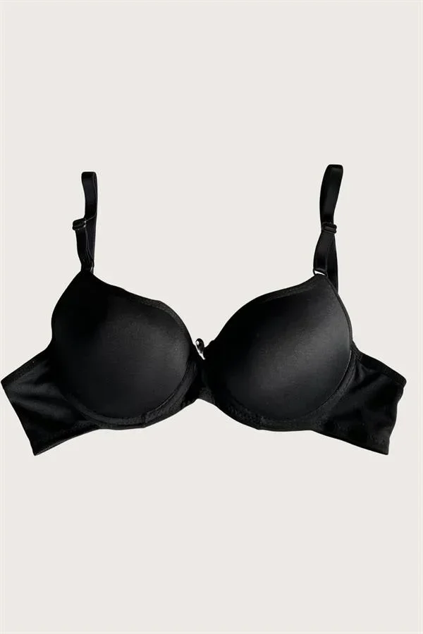 Mikro Kumaş Push Up Dolgulu Balenli Günlük Tek Destekli Sütyen görsel 4