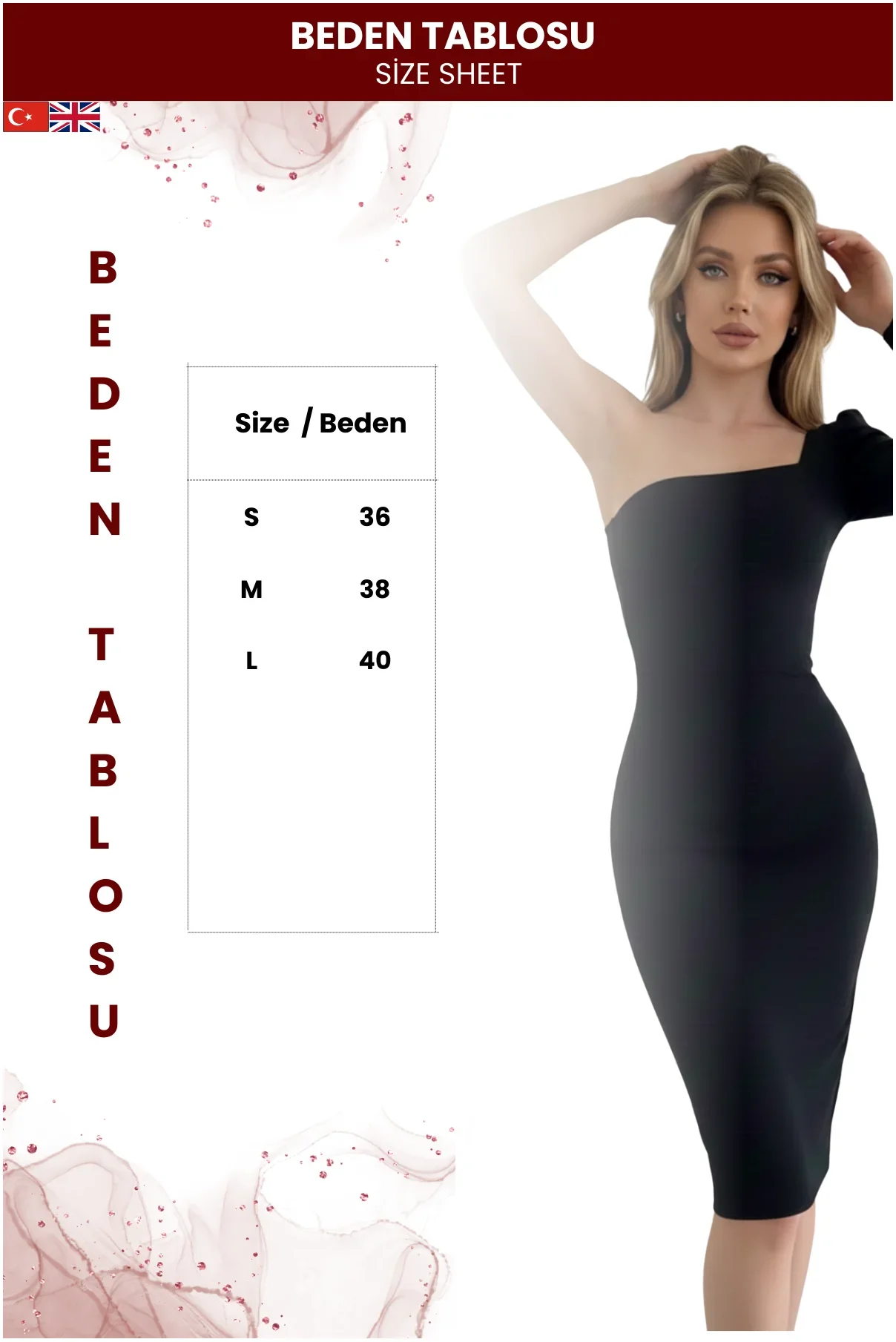 Kadın Asimetrik Kesim Gece Elbise görsel 5