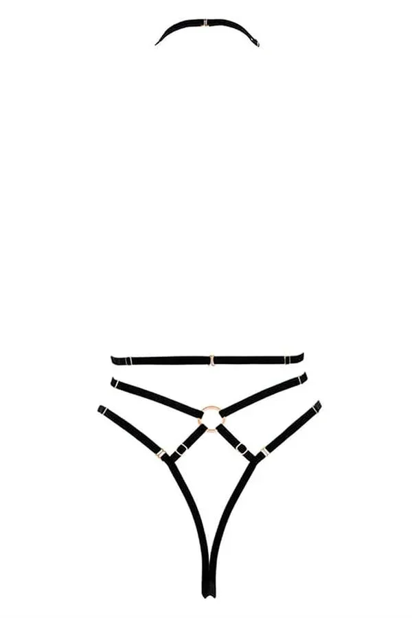 Göğüs Detaylı Siyah Harness görsel 2