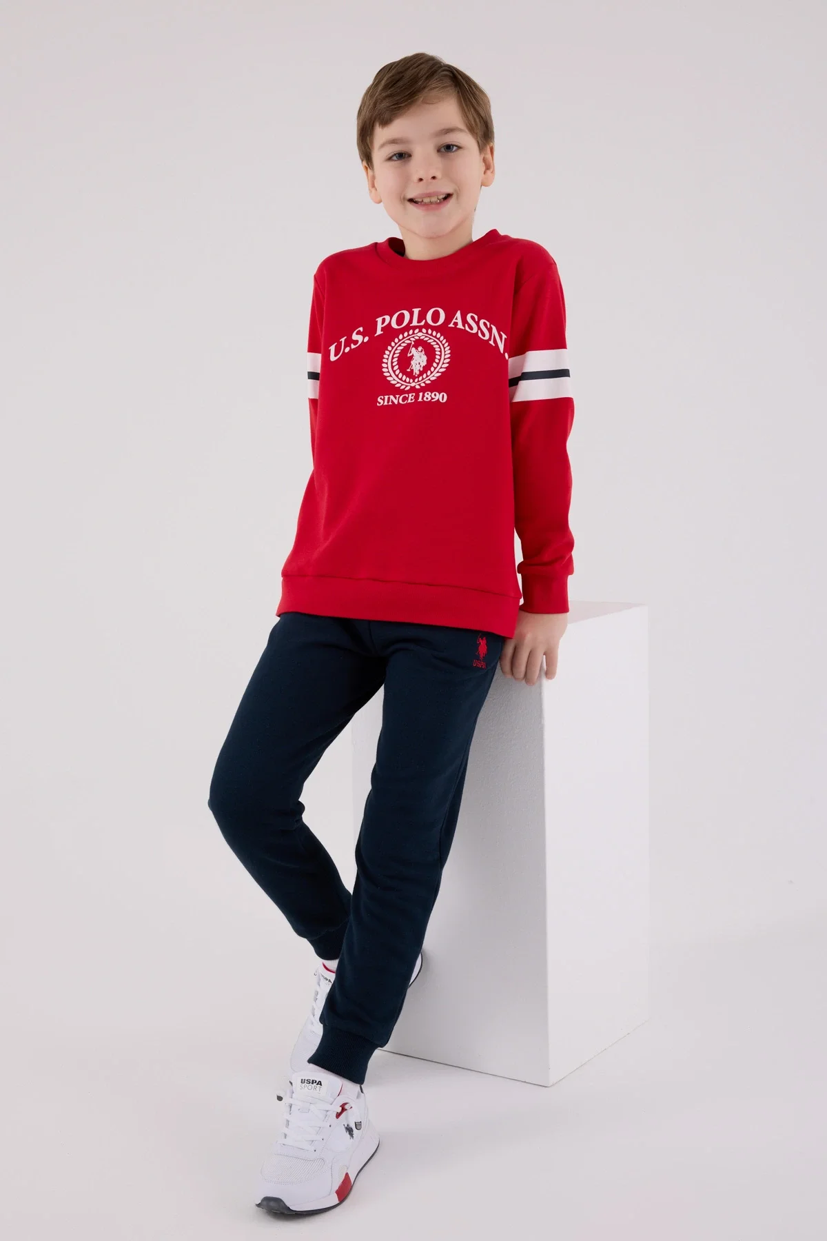 U.S. Polo Assn Kids 2201-G Erkek Çocuk Eşofman Takımı görsel 3