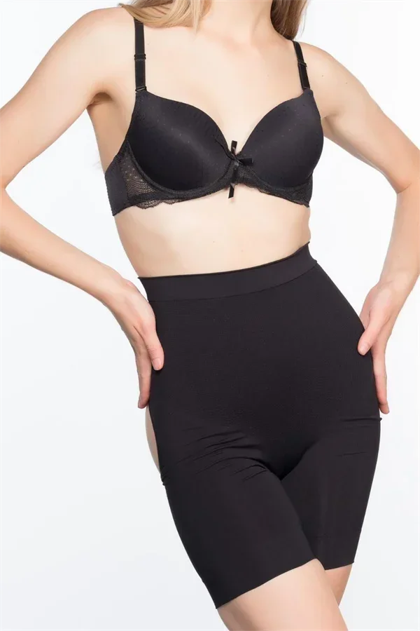 Siyah Popo Açık Masajlı Boxer Korse görsel 2