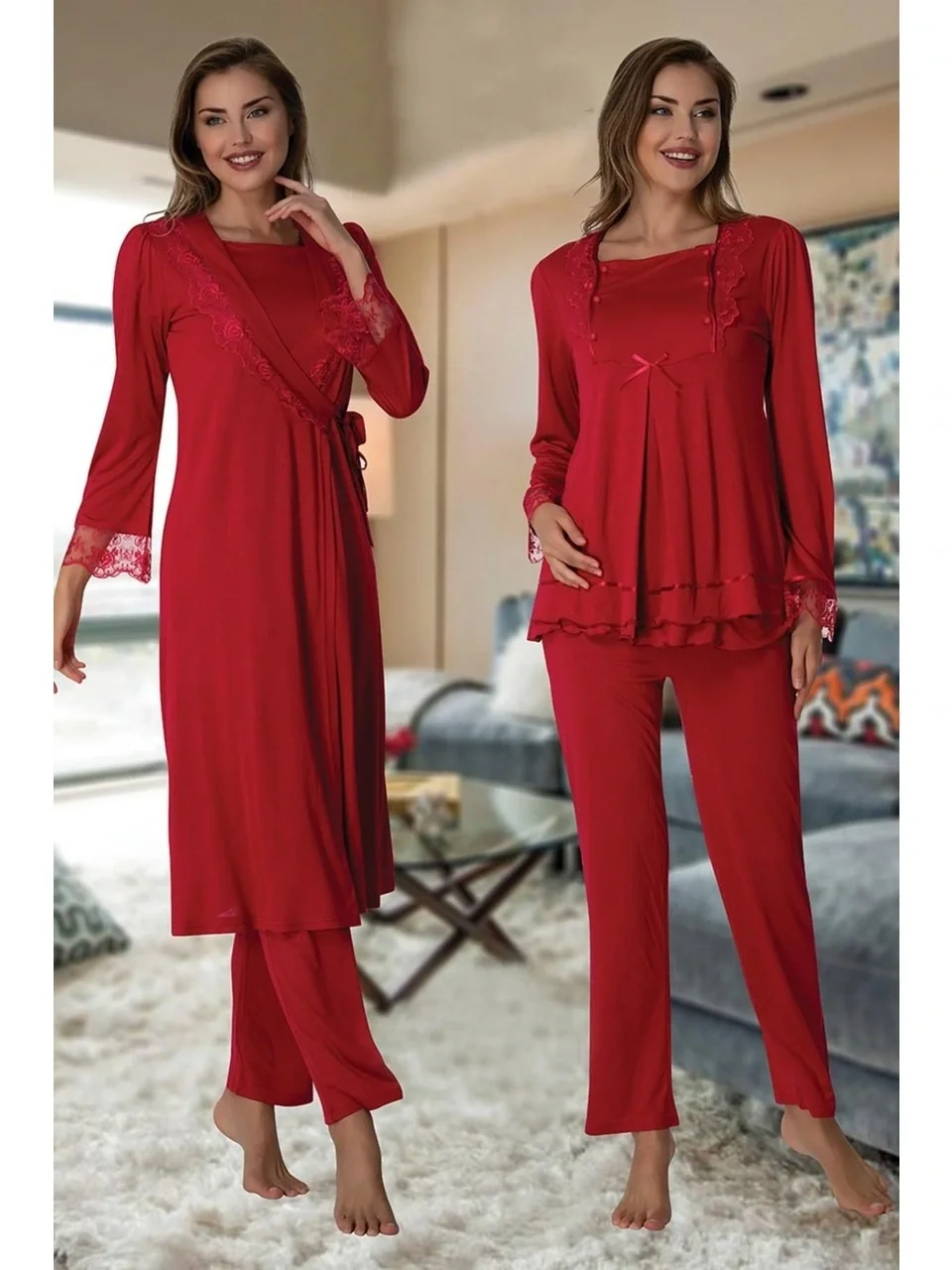 Effortt 2018 Sabahlıklı Lohusa Pijama Takımı