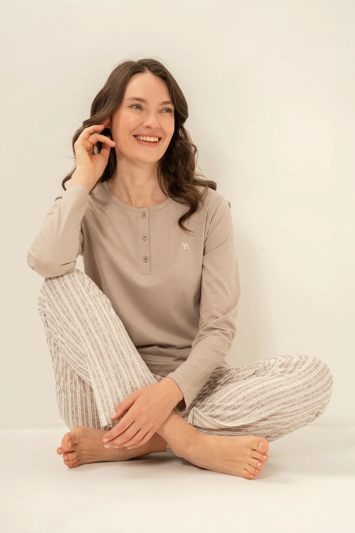 Arnetta 3779-x Kadın Uzun Kollu Pijama Takım