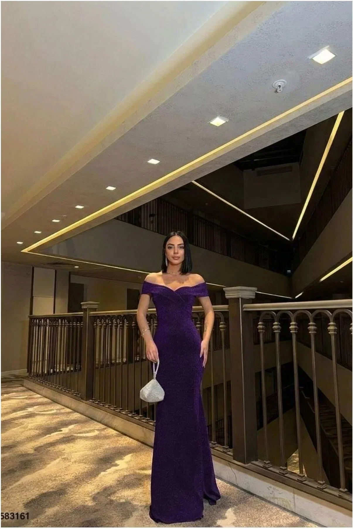 Kadın Bohem Kayık Yaka Balık Kesim Abiye Elbise