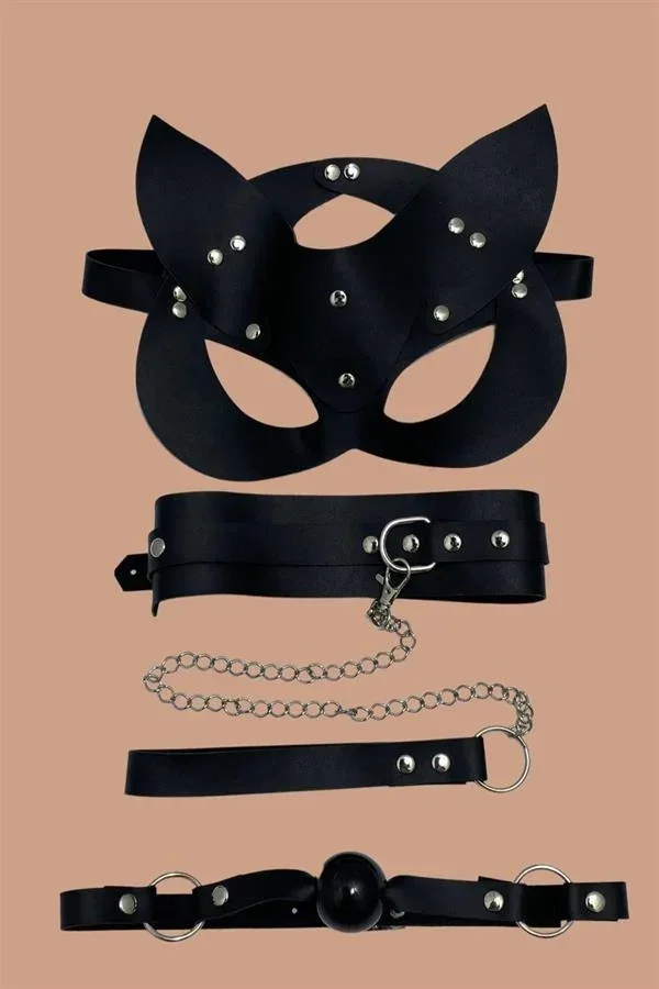 Siyah Maske Ağız Topu 2'li Set