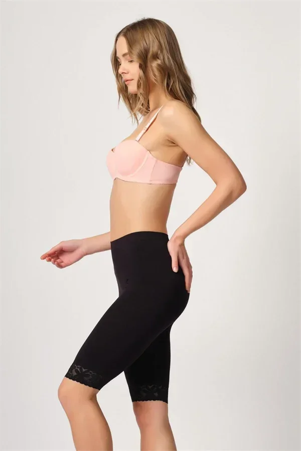 Siyah MI 3004 Soft Uzun Paça Dantel Boxer görsel 2
