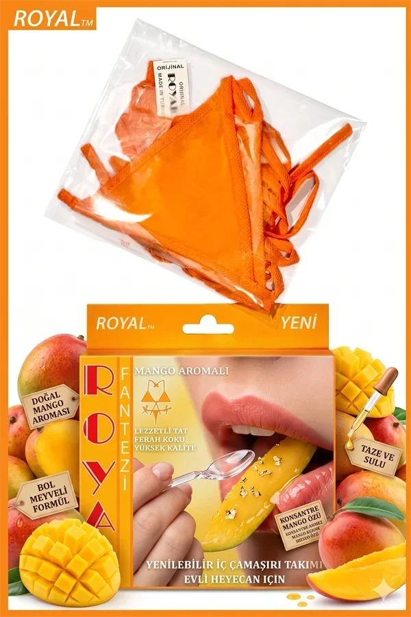 Tüketilebilen Yenilebilir Mango Aromalı İç Çamaşırı Takımı