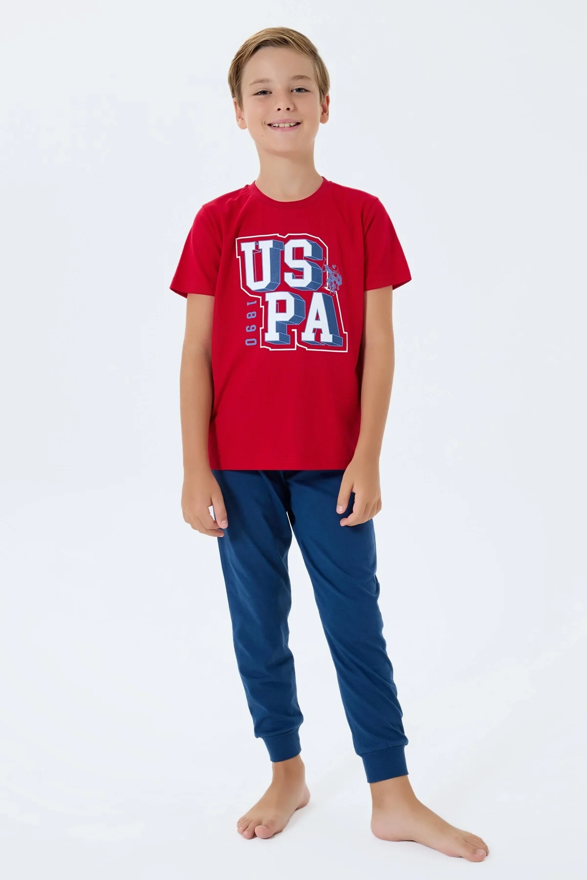 US Polo 2410-G Erkek Garson Pijama Takım görsel 2