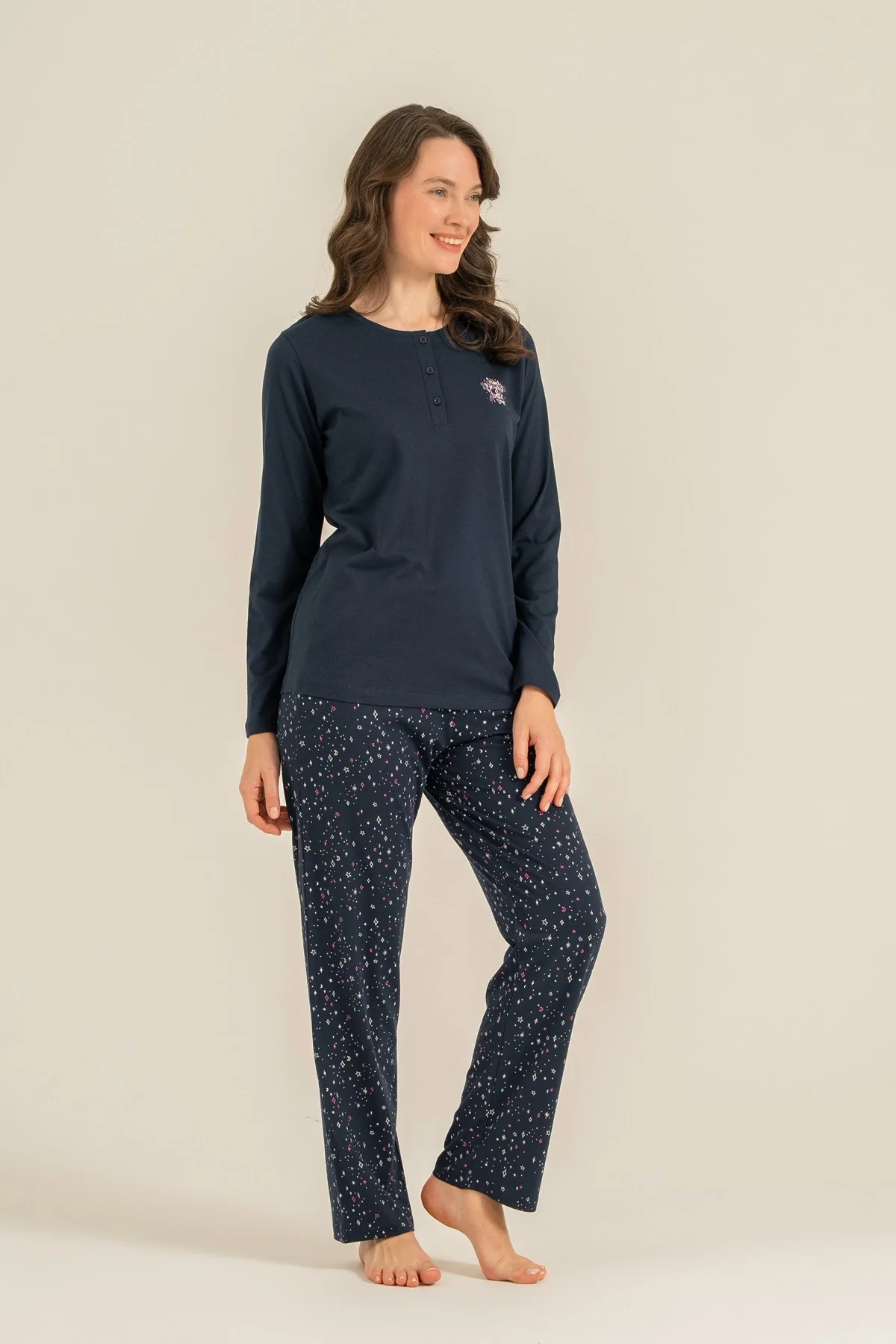 Arnetta Ar3775-X Kadın Uzun Kollu Pijama Takım görsel 5