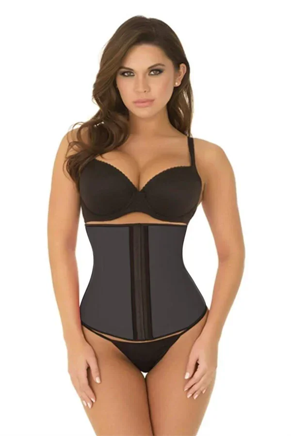 Gri MI 9161 Terletici Agraflı Bel Korse