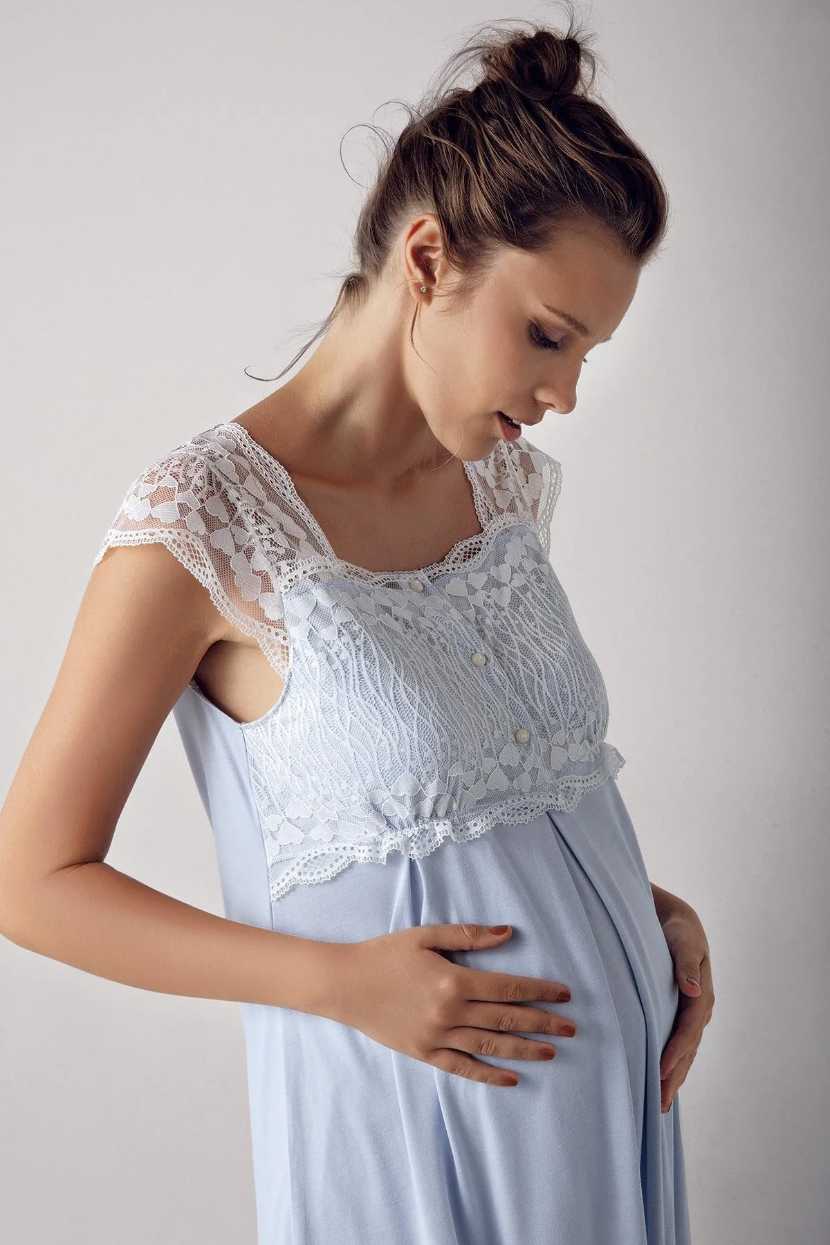 Artış 13200 Bayan Kısa Kol Lohusa Pijama Takımı görsel 2