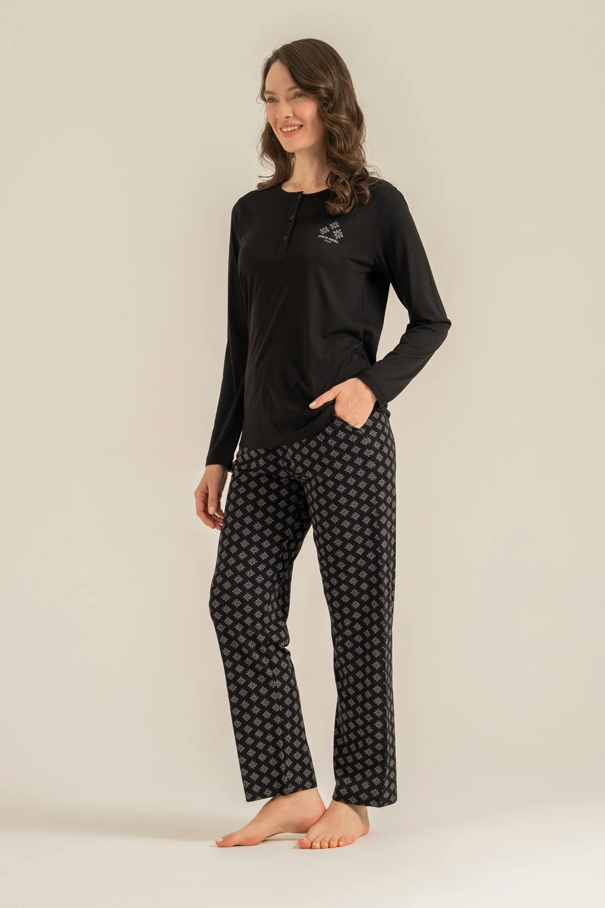 Pierre Cardin Pc9289-X Kadın Uzun Kollu Pijama Takımı görsel 2