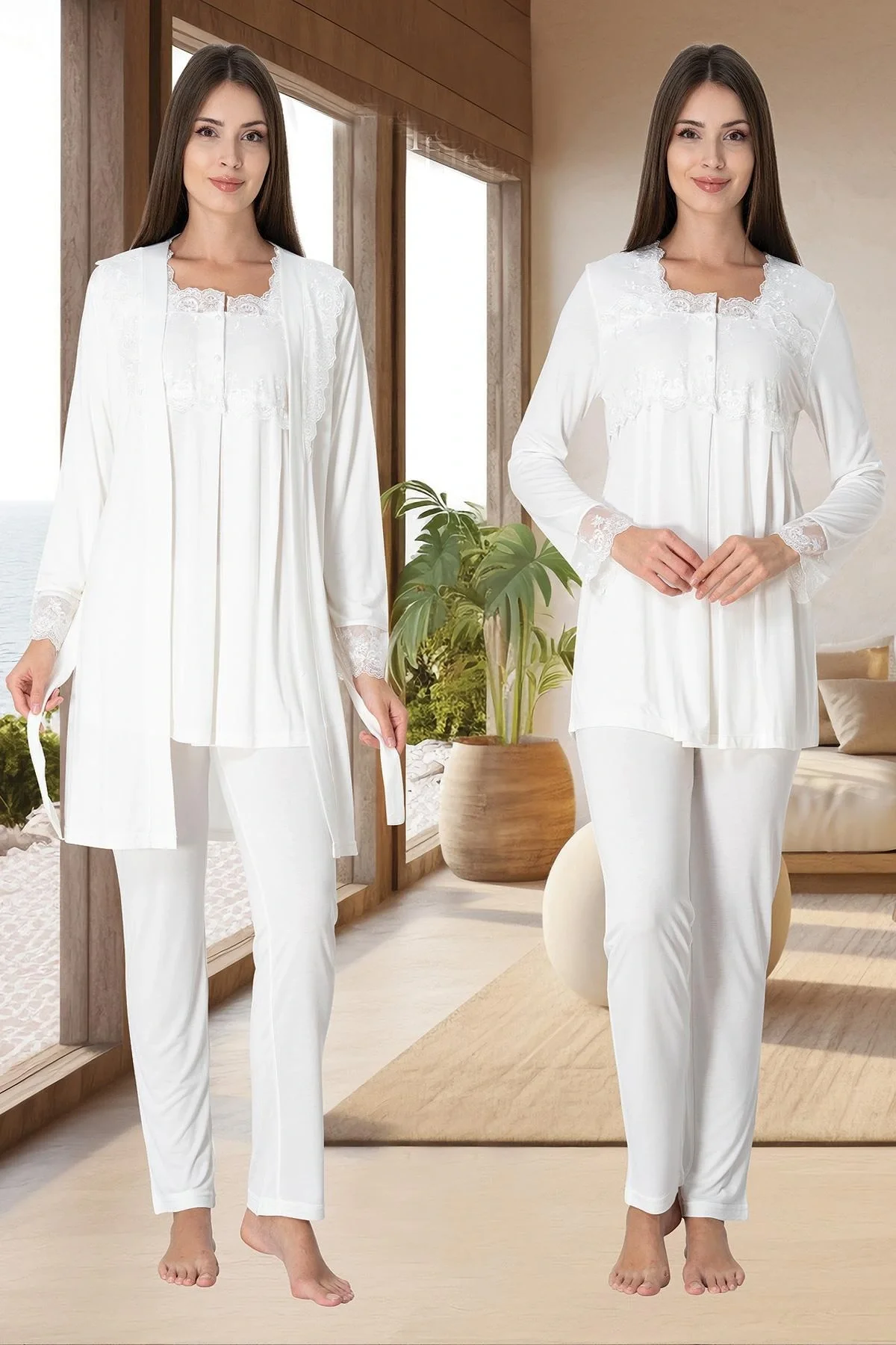 Effortt 2401 Sabahlıklı Lohusa Pijama Takımı