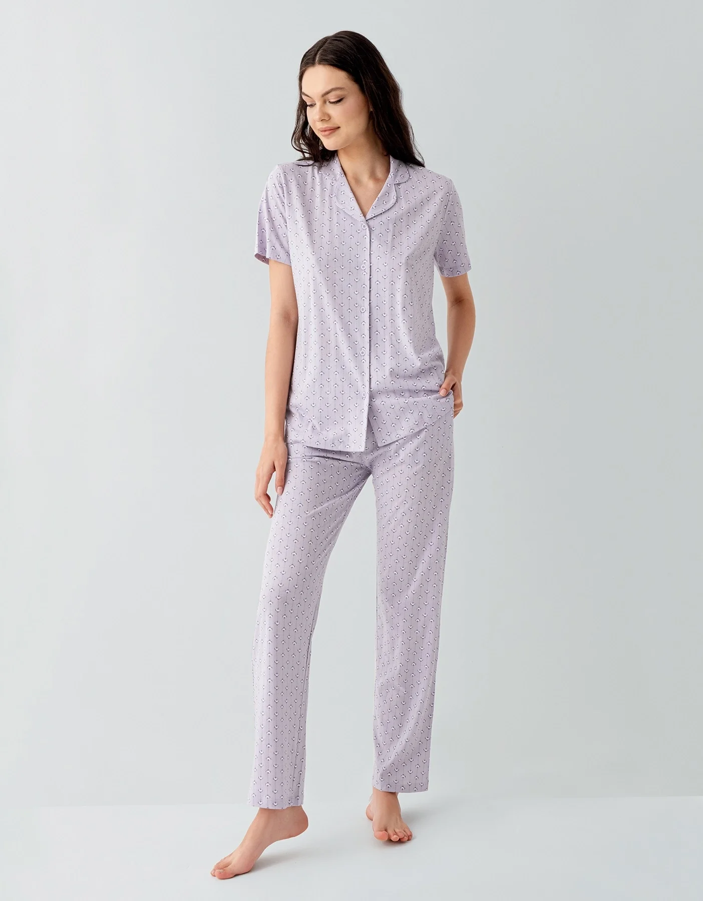 Arnetta 3552-S Kadın Gömlek Pijama Takım görsel 2