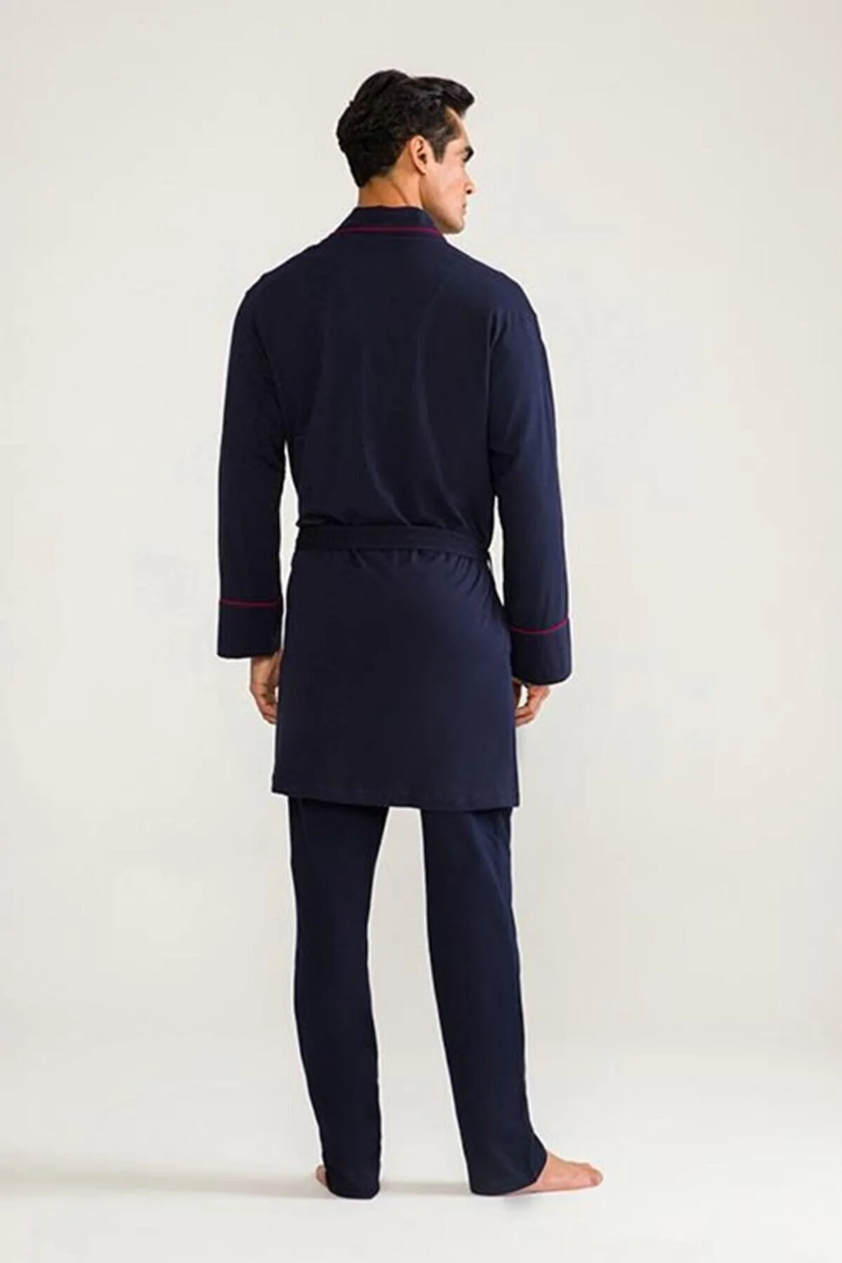 D'S Damat 03000 5'li Robdöşambr Erkek Damat Pijama Seti görsel 2