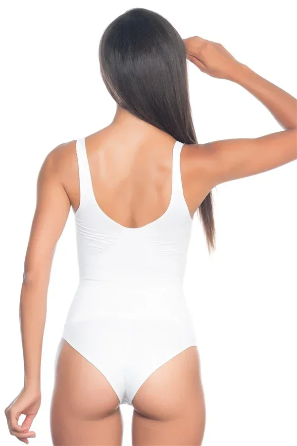 Beyaz Kalın Askılı Body Korse görsel 3