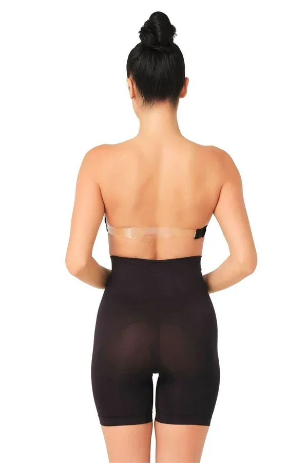 Siyah Düşük Bel Double Pantalon Korse görsel 4