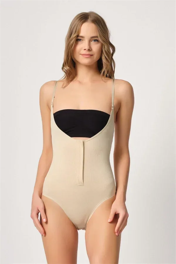 Ten Göğsü Açık Agraflı Body Korse