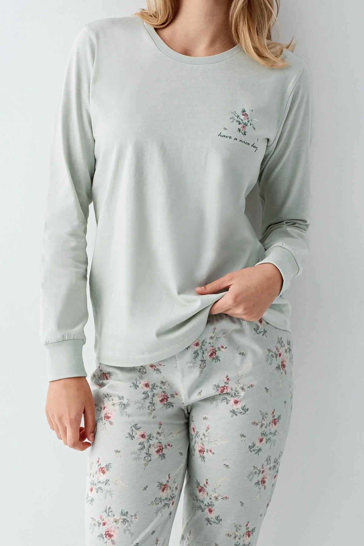 RolyPoly 3703-S Kadın Uzun Kol Pijama Takım görsel 3