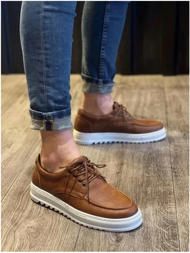 Erkek Ayakkabı Ayakkabı Bağcıklı Klasik Cilt Casual Dengeli Konfor
